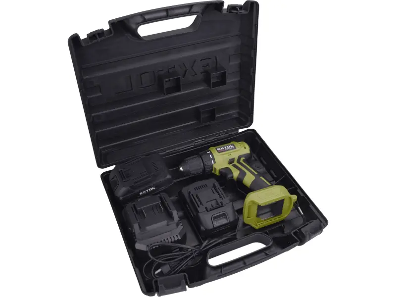 vrtací šroubovák aku, BRUSHLESS, 20V Li-ion, 2×2Ah