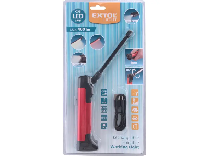 světlo pracovní, multifunkční, 400lm, USB nabíjení