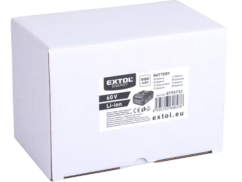 baterie akumulátorová, 60V/8Ah