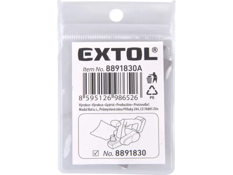 nože hoblovací, 2ks, 60mm