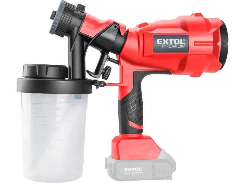 pistole stříkací HVLP aku SHARE20V, 20V Li-ion, bez baterie a nabíječky