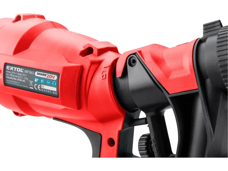 pistole stříkací HVLP aku SHARE20V, 20V Li-ion, bez baterie a nabíječky