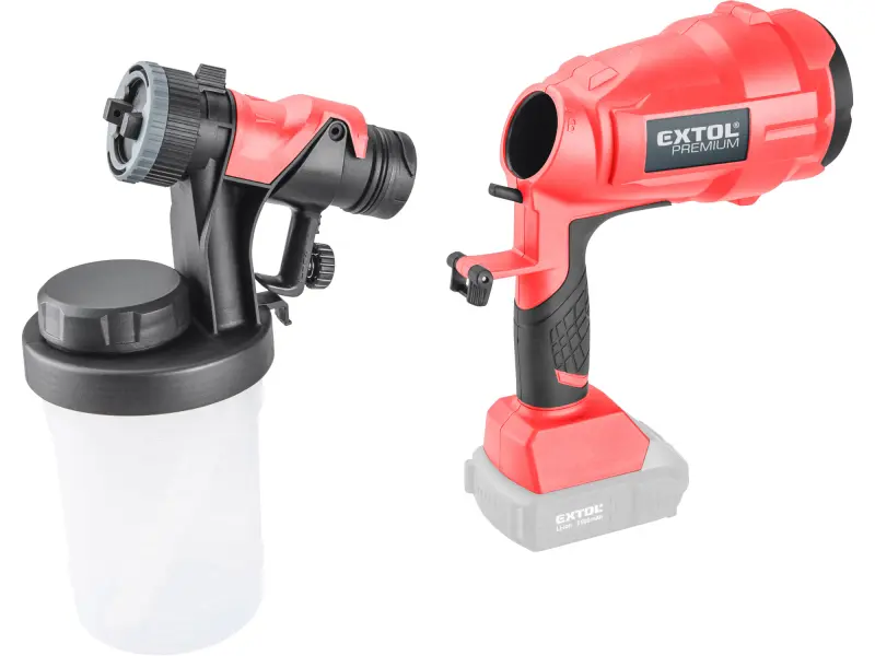 pistole stříkací HVLP aku SHARE20V, 20V Li-ion, bez baterie a nabíječky