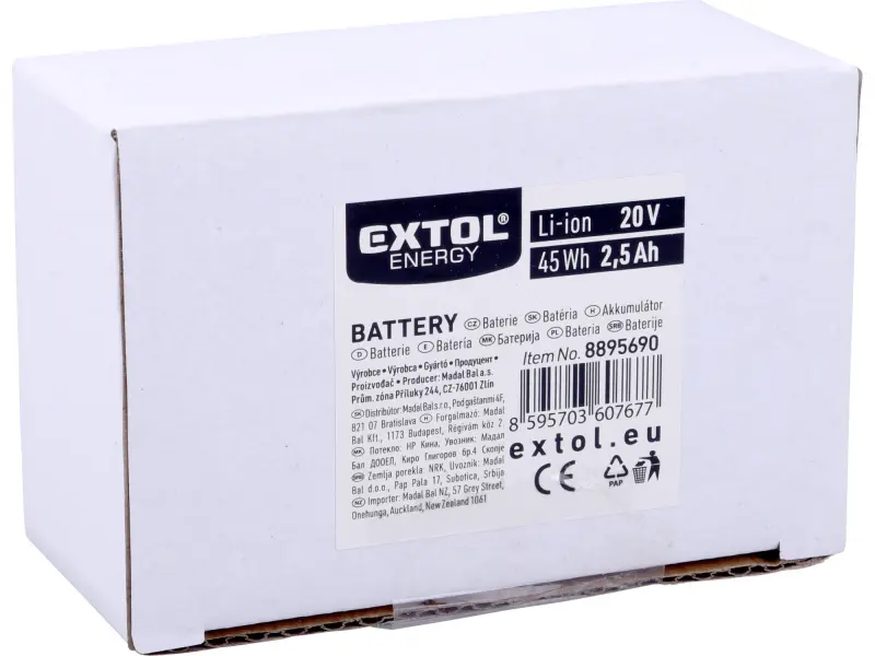 baterie 20V Li-ion, 2,5Ah