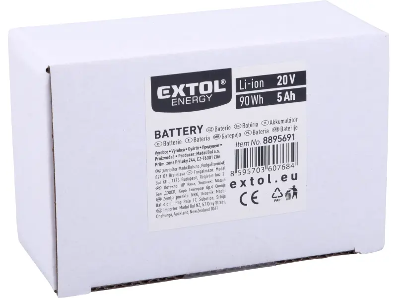 baterie 20V Li-ion, 5Ah