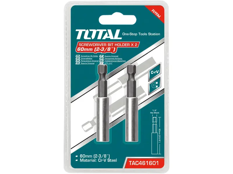 Šroubovací nádstavce, 60mm, 2ks, Steel + CrV