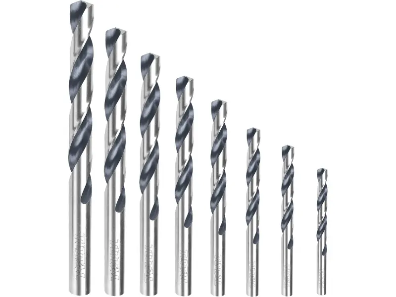 Vrtáky do kovu, sada 8ks, industrial, HSS
