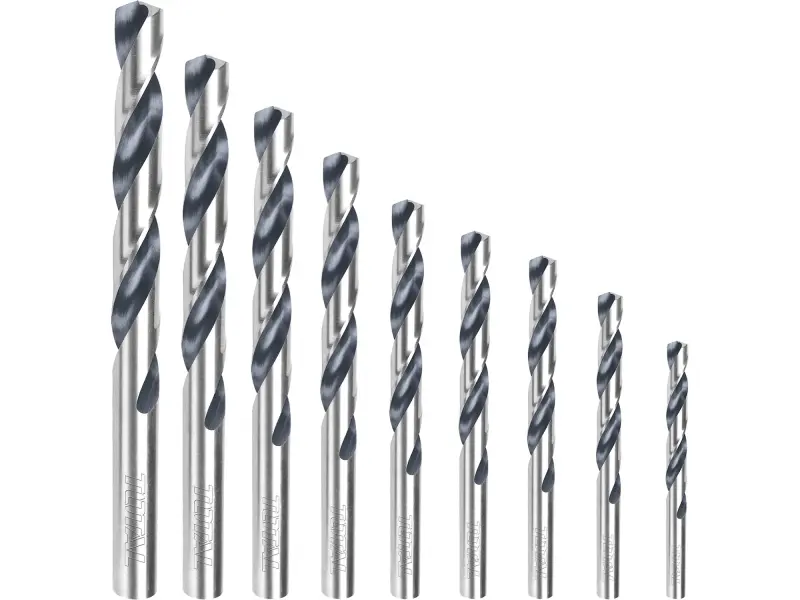 Vrtáky do kovu, sada 9ks, HSS, HSS