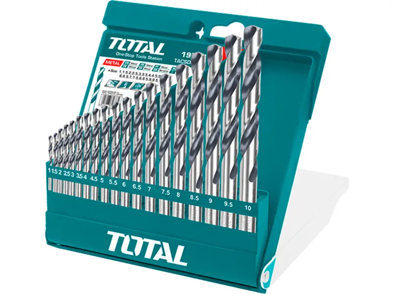 Vrtáky do kovu, sada 19ks, HSS