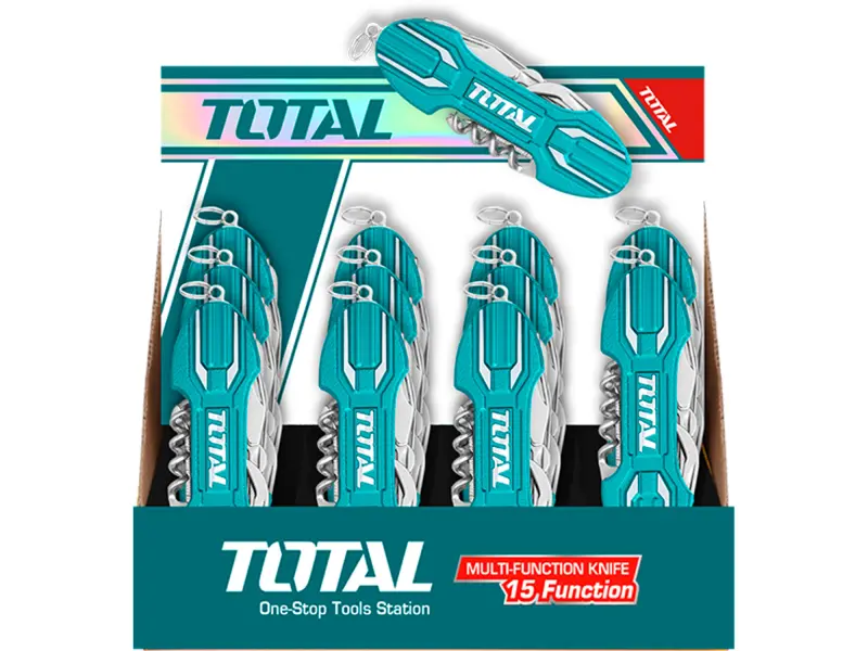 Nůž kapesní zavírací 15dílný, nerez