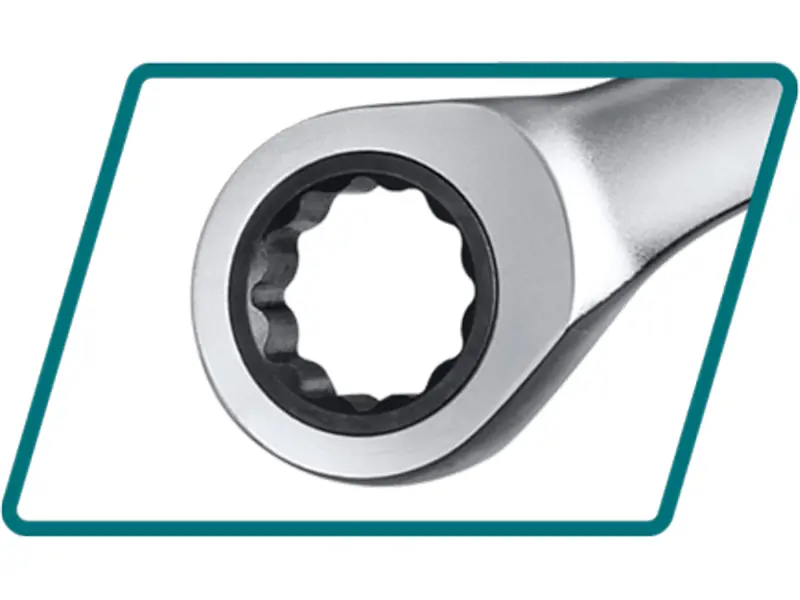 Klíče ráčnové očkoploché, sada 6ks, 8-17mm, industrial