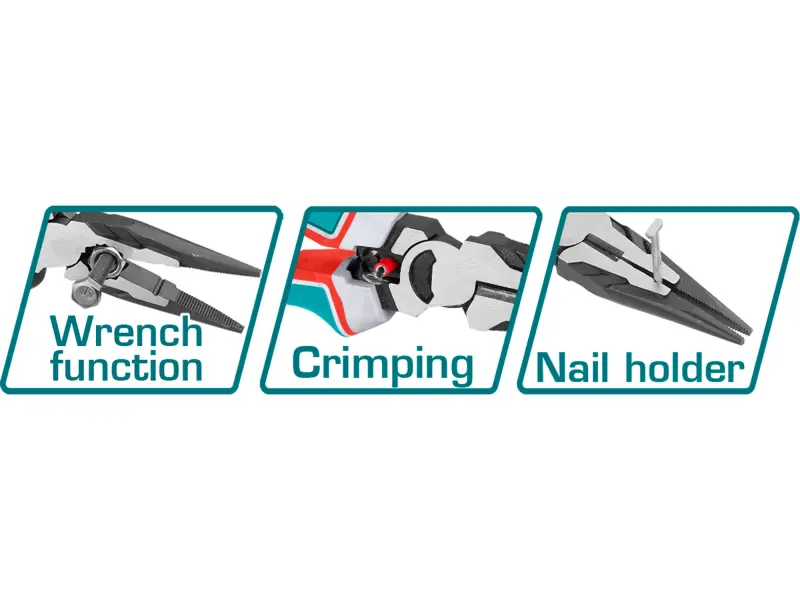 Kleště půlkulaté přímé, industrial, 200mm, CrV