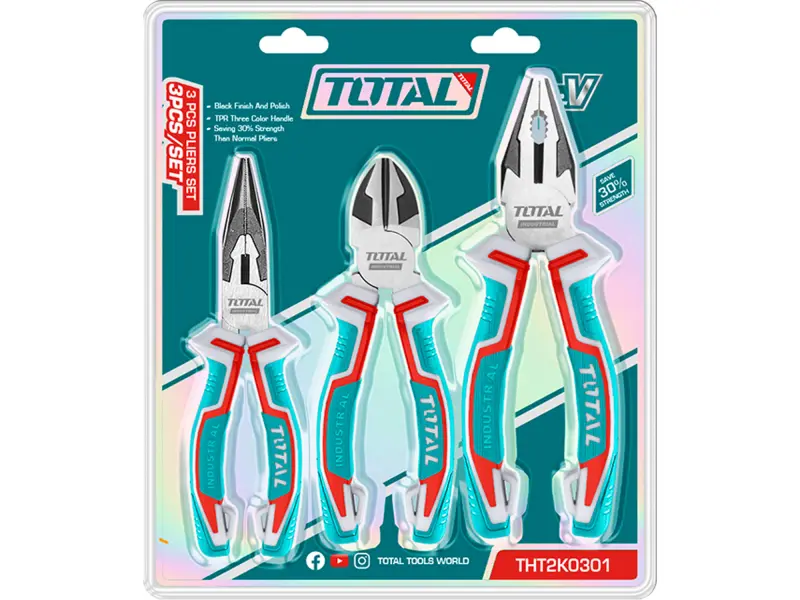 kleště, sada 3ks, industrial, CrV