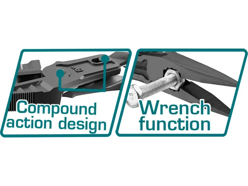 Kleště půlkulaté přímé převodové, 215mm, industrial