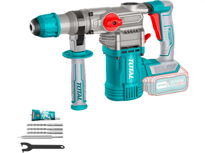 Kladivo vrtací a sekací AKU, SDS Plus, Brushless, 20V Li-ion, 2000mAh, 4,5J, industrial, bez baterie a nabíječky