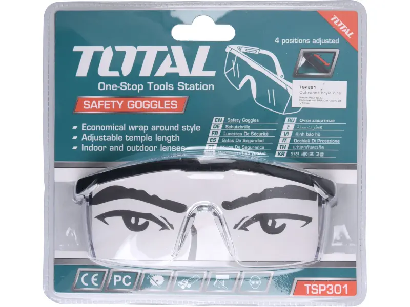 Brýle ochranné, industrial, čiré