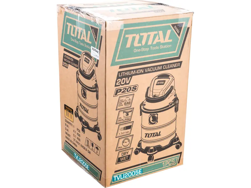 Průmyslový vysavač, 20V Li-ion, 2000mAh, bez baterie a nabíječky