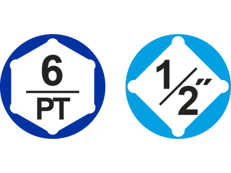 Hlavice nástrčné THT141253, sada 24ks, 1/2