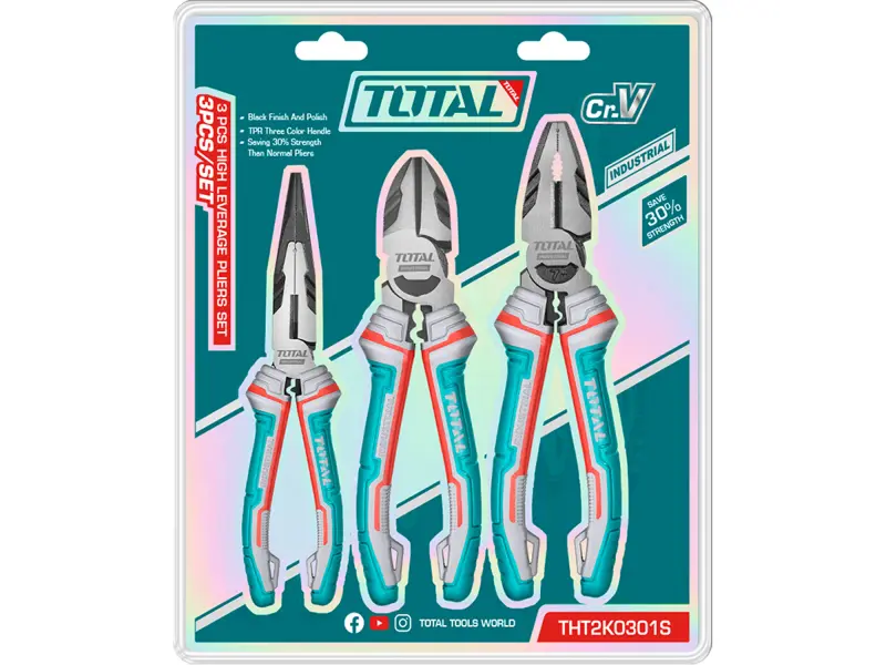 Kleště THT2K0301S, sada 3ks, industrial, CrV