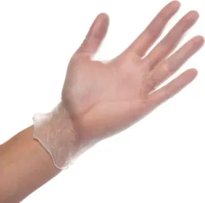 Vulkan VinylDona vinylové jednorázové bezprašné rukavice velikost L, 100 ks