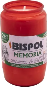 Bispol hřbitovní svíčka Memoria W03 olejová červená, 160 g