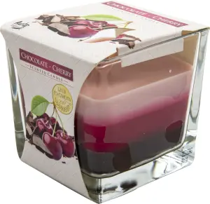 Bispol vonná svíčka tříbarevná čokoláda a višeň, 170 g