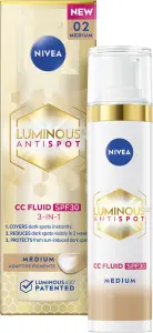 Nivea Luminous630 CC krém 3 v 1, střední odstín, OF 30, 40 ml