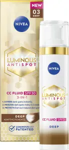 Nivea Luminous630 CC krém 3 v 1, tmavý odstín, OF 30, 40 ml