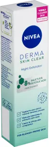 Nivea Derma Skin Clear Noční exfoliační pleťový peeling 40 ml