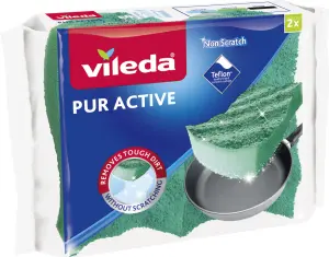 Vileda PUR active houbička na nádobí střední, 2 ks