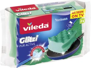 Vileda PUR active houbička na nádobí vysoká, 2 ks