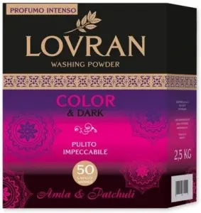 Lovran Color & Dark Amla Parchouli prášek na barevné a tmavé prádlo 50 dávek, 2,5 kg