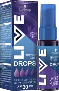 Schwarzkopf Live Drops Fialová orchidej barvicí kapky na vlasy, 30 ml