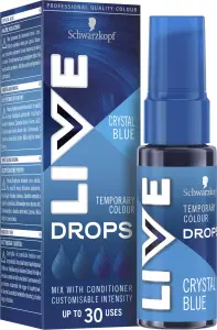 Schwarzkopf Live Drops Křišťálově modrá barvicí kapky na vlasy, 30 ml
