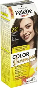 Schwarzkopf Palette Color Shampoo barva na vlasy 221 středně hnědá, 50 ml
