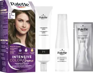 Schwarzkopf Palette Intensive Color Creme, barva na vlasy, 7-1 ledový středně plavý, 50 ml