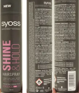 Syoss Shine & Hold, lak na vlasy extra silná fixace 4, 300 ml