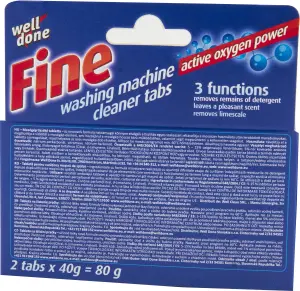 Well Done Fine tablety na čištění pračky 2 x 40 g