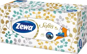Zewa Softis Style Box 4vrstvé papírové kapesníky, 80 ks