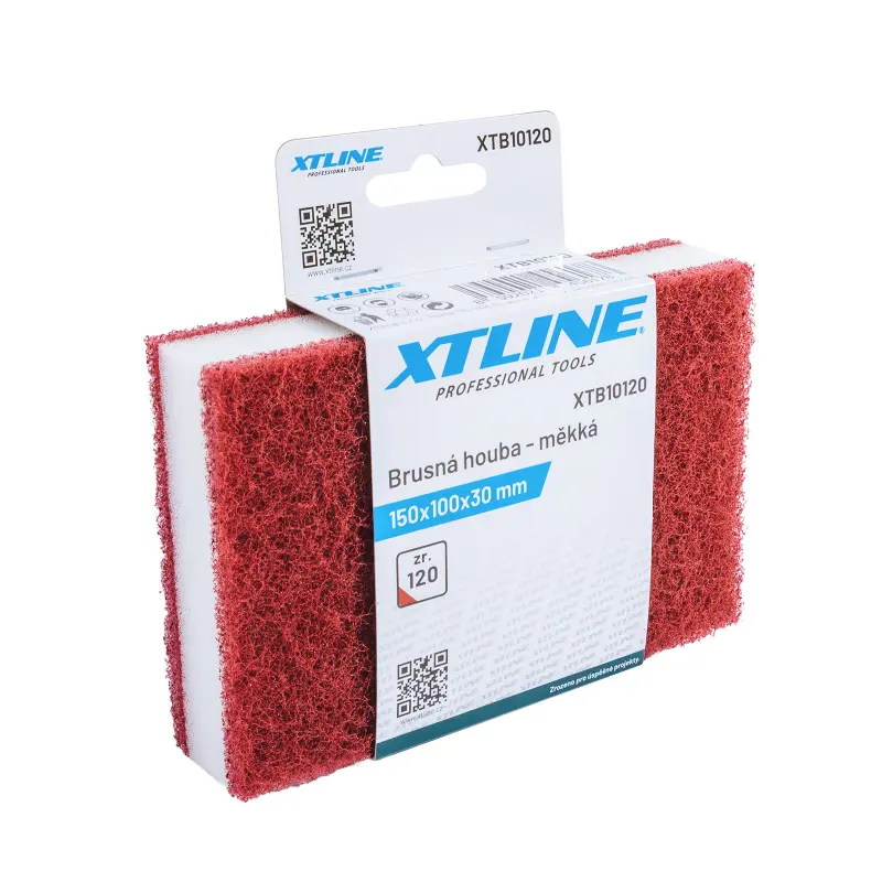 Brusná houba měkká | 150x100x30 mm, zr. 120