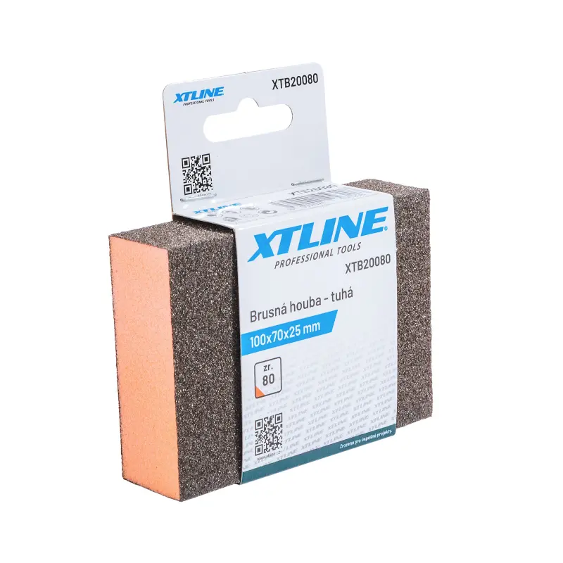 Brusná houba tuhá | 100x70x25 mm, zr. 80