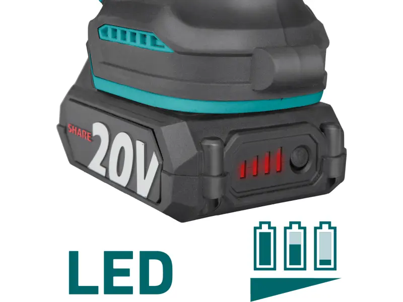 Pila řetězová aku jednoruční SHARE20V, 13 cm, BRUSHLESS, 2 Ah