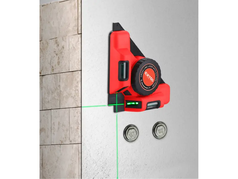 Laser zelený-úhelník 90°, s elektrickým přísavným modulem