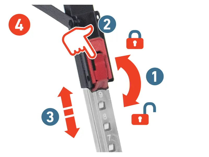 Koza stavební skládací 1kus, nosnost 550 kg, výška 60-85 cm