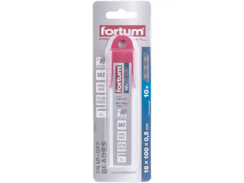 Břity ulamovací do nože 10 ks, 18 mm (tl. 0,5 mm/7 s), SK2