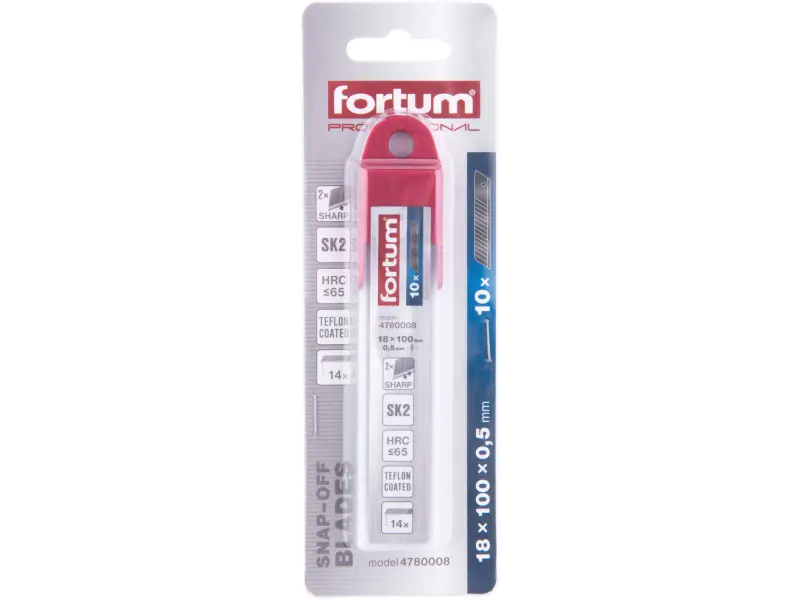 Břity ulamovací do nože 10 ks, 18 mm (tl. 0,5 mm/14 s), SK2