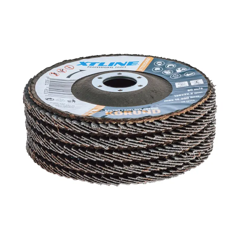 XTLINE Kotouč brusný lamelový korund | 125 mm zr. 120