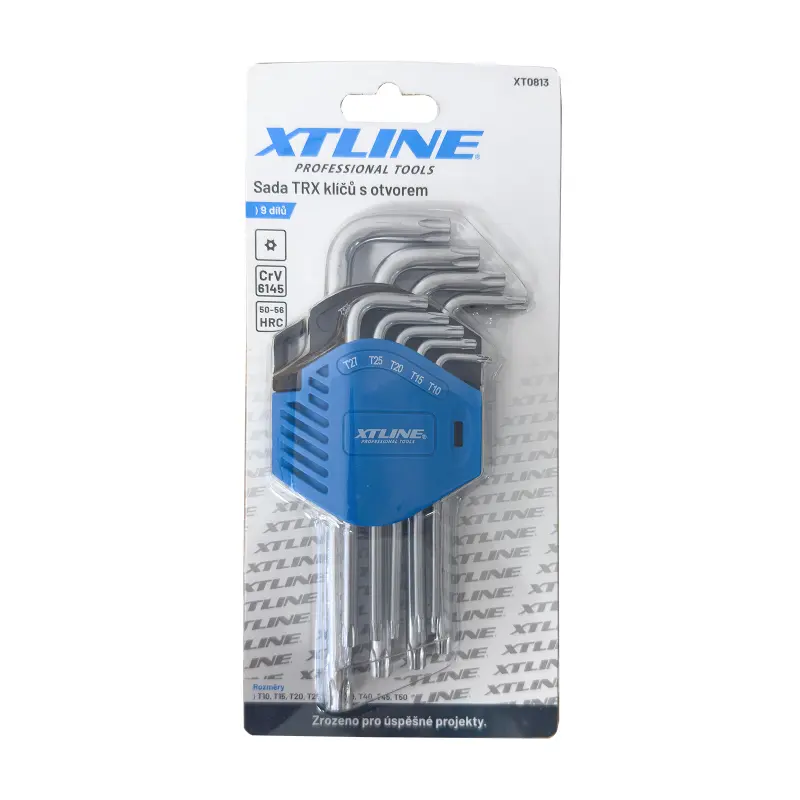XTLINE Sada TRX klíčů s otvorem 9 dílů | T10-T50