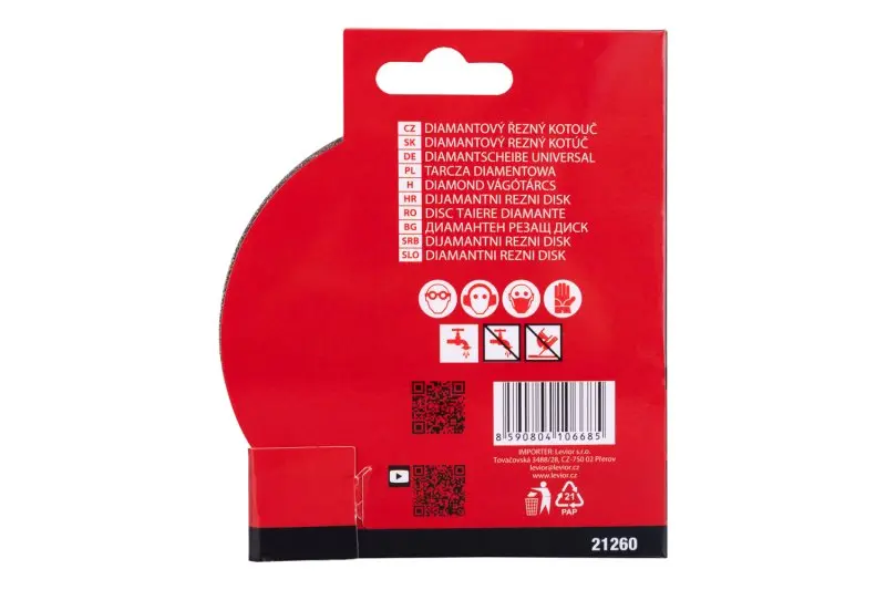 Kotouč diamantový FESTA INDUSTRY na sklo, keramiku, dlažbu řezný/brusný 115x22,2mm