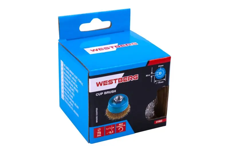 Kartáč rotační hrnkový vlnitý WESTBERG 75mm M14